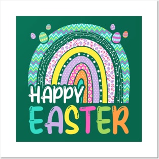 Happy Easter Rainbow Posters and Art